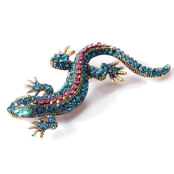 Thin Lizzy the adorable little rhinestone lizard pin - Picture 5 of 5
